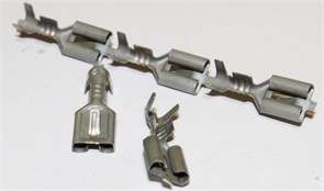 505-02 Контакт гнездовой 6,3 под провод  сечения 1,5-2,5 мм2 (50 шт. - россыпь) 2878